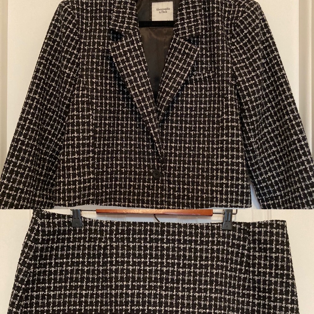 Abercrombie & Fitch Wool blend Suit Skirt Set